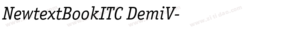NewtextBookITC DemiV字体转换